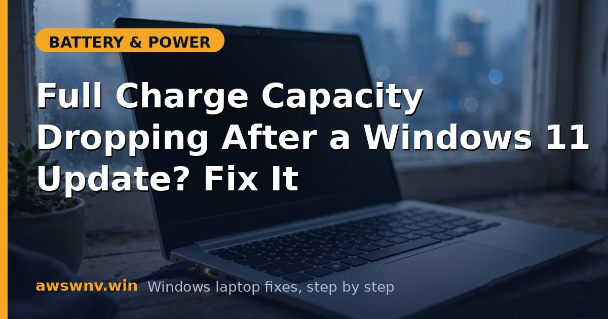Full Charge Capacity Dropping After a Windows 11 Update? Fix It