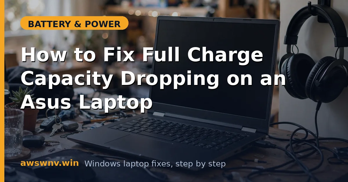 How to Fix Full Charge Capacity Dropping on an Asus Laptop
