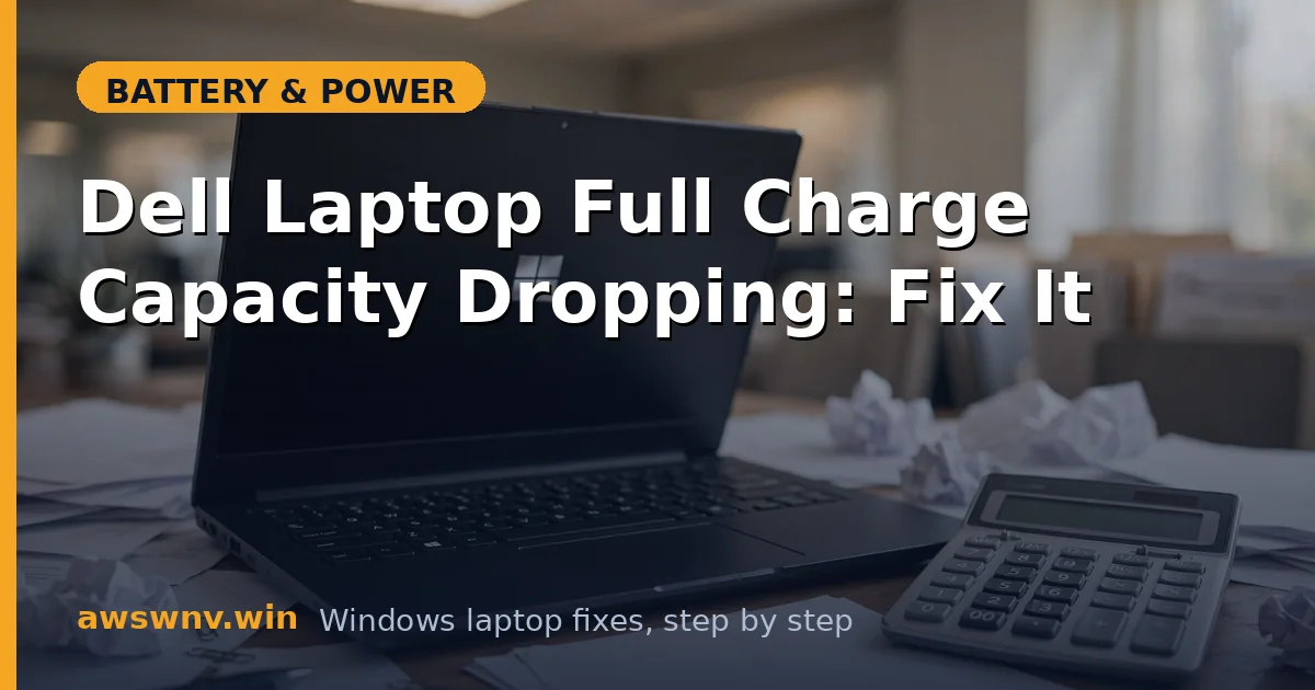 Dell Laptop Full Charge Capacity Dropping: Fix It