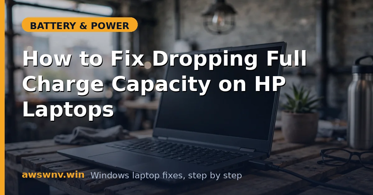 How to Fix Dropping Full Charge Capacity on HP Laptops