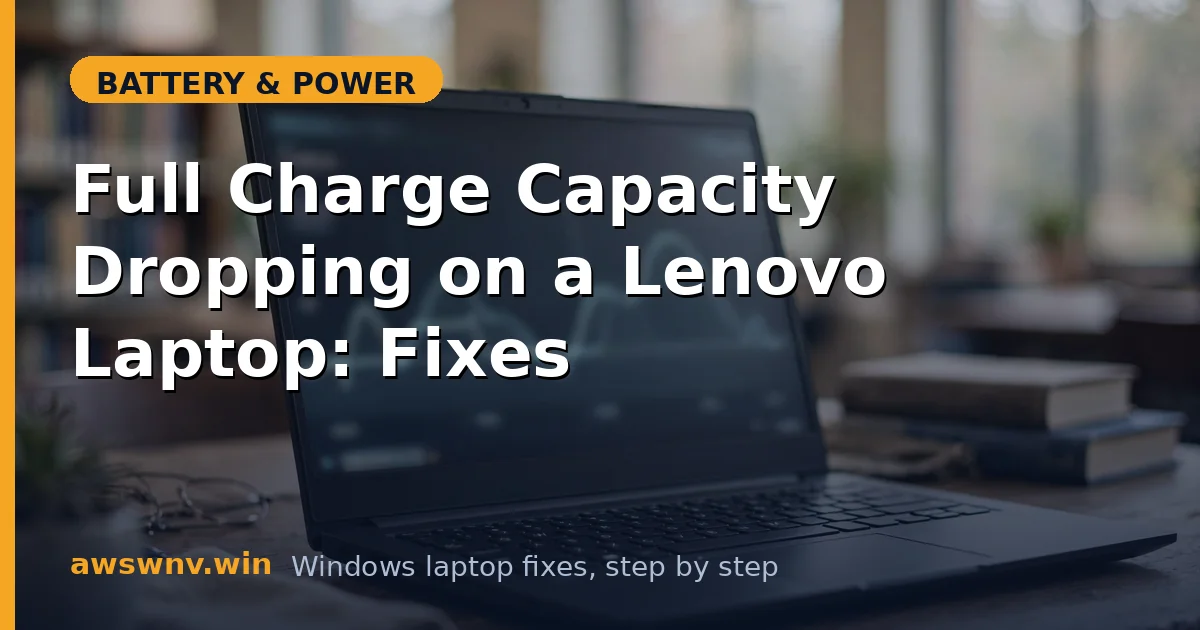 Full Charge Capacity Dropping on a Lenovo Laptop: Fixes