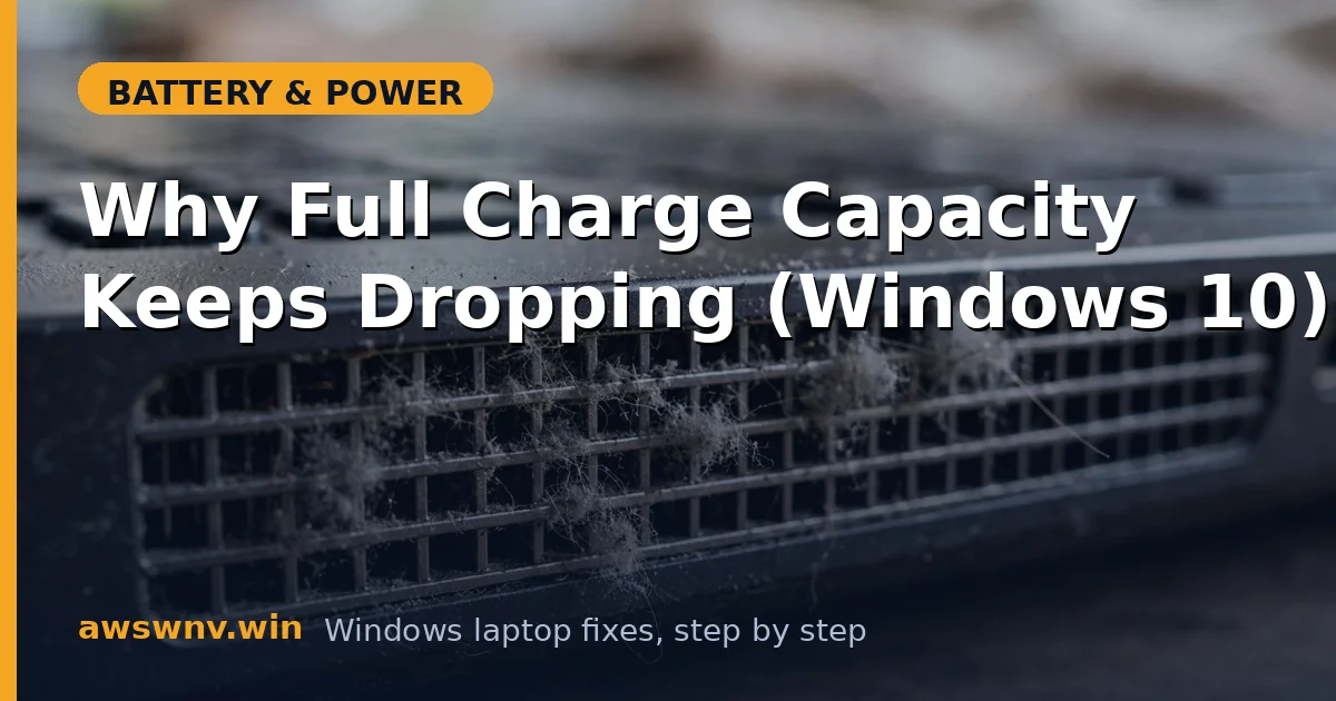 Why Full Charge Capacity Keeps Dropping (Windows 10)