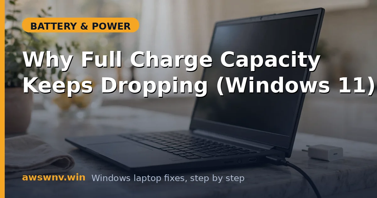 Why Full Charge Capacity Keeps Dropping (Windows 11)