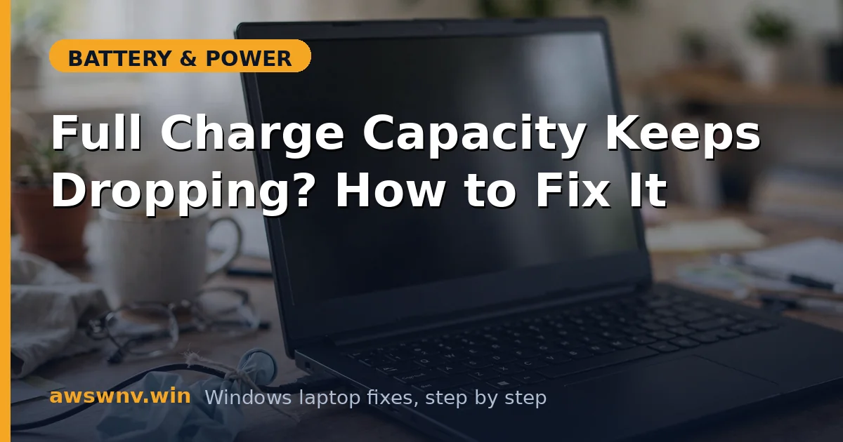 Full Charge Capacity Keeps Dropping? How to Fix It
