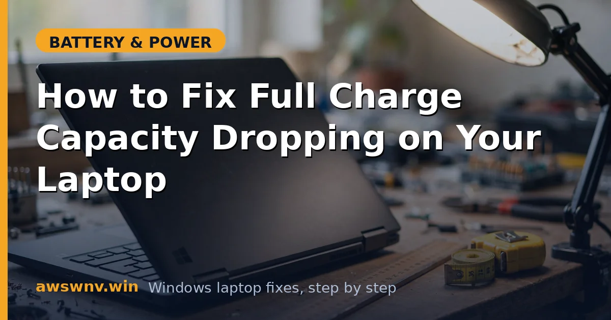 How to Fix Full Charge Capacity Dropping on Your Laptop