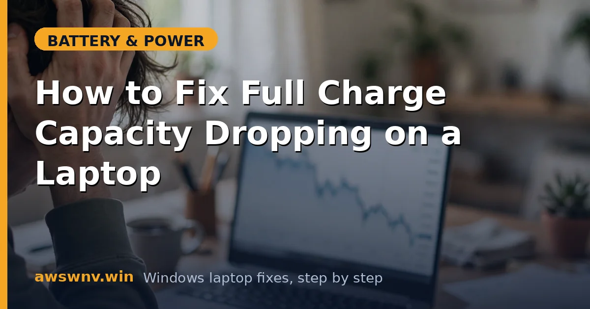 How to Fix Full Charge Capacity Dropping on a Laptop