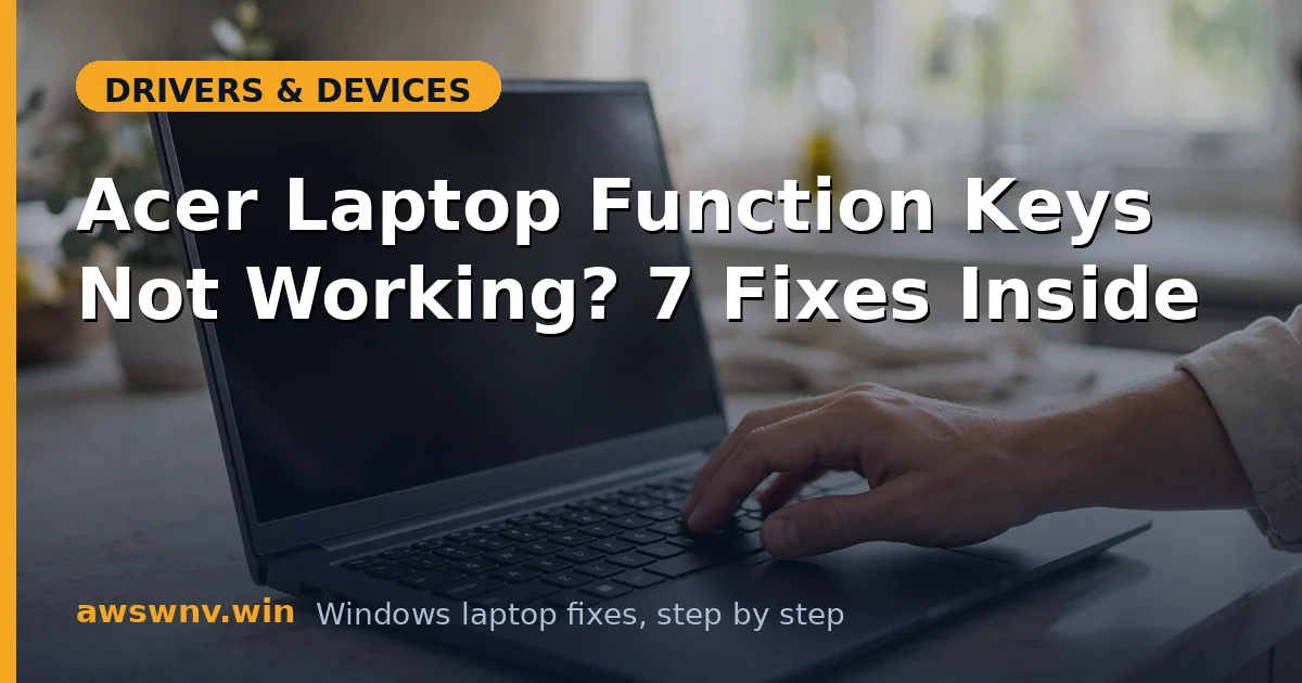 Acer Laptop Function Keys Not Working? 7 Fixes Inside