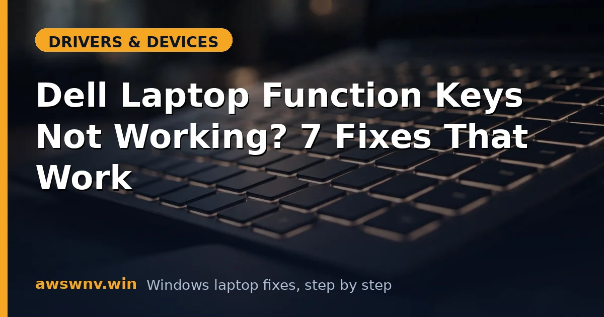 Dell Laptop Function Keys Not Working? 7 Fixes That Work