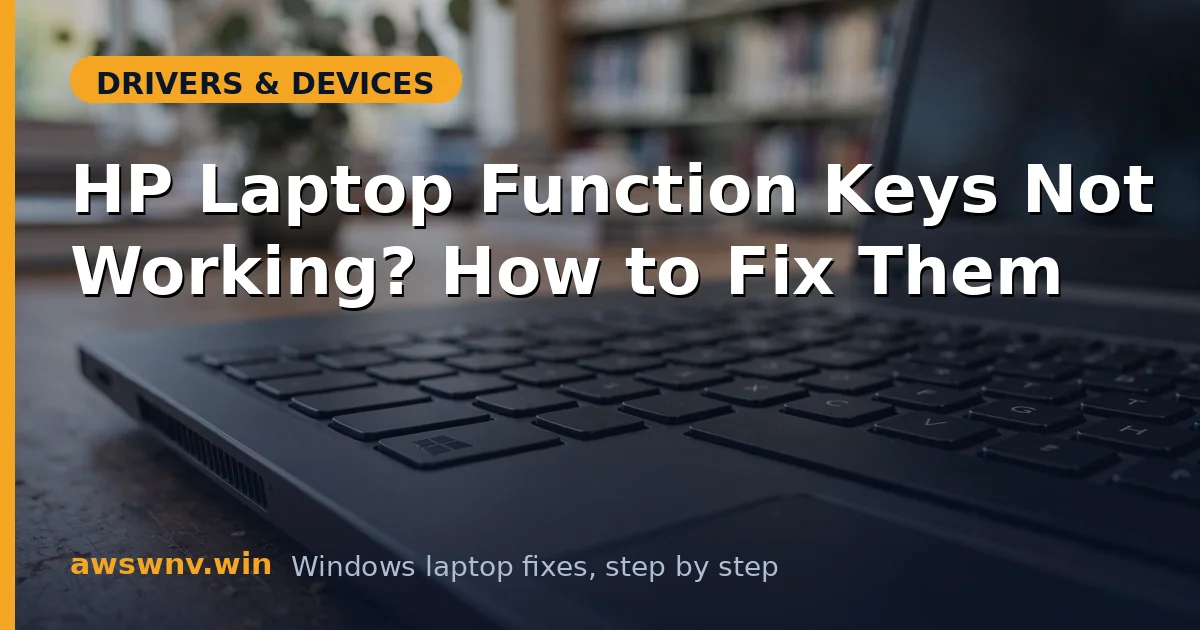HP Laptop Function Keys Not Working? How to Fix Them