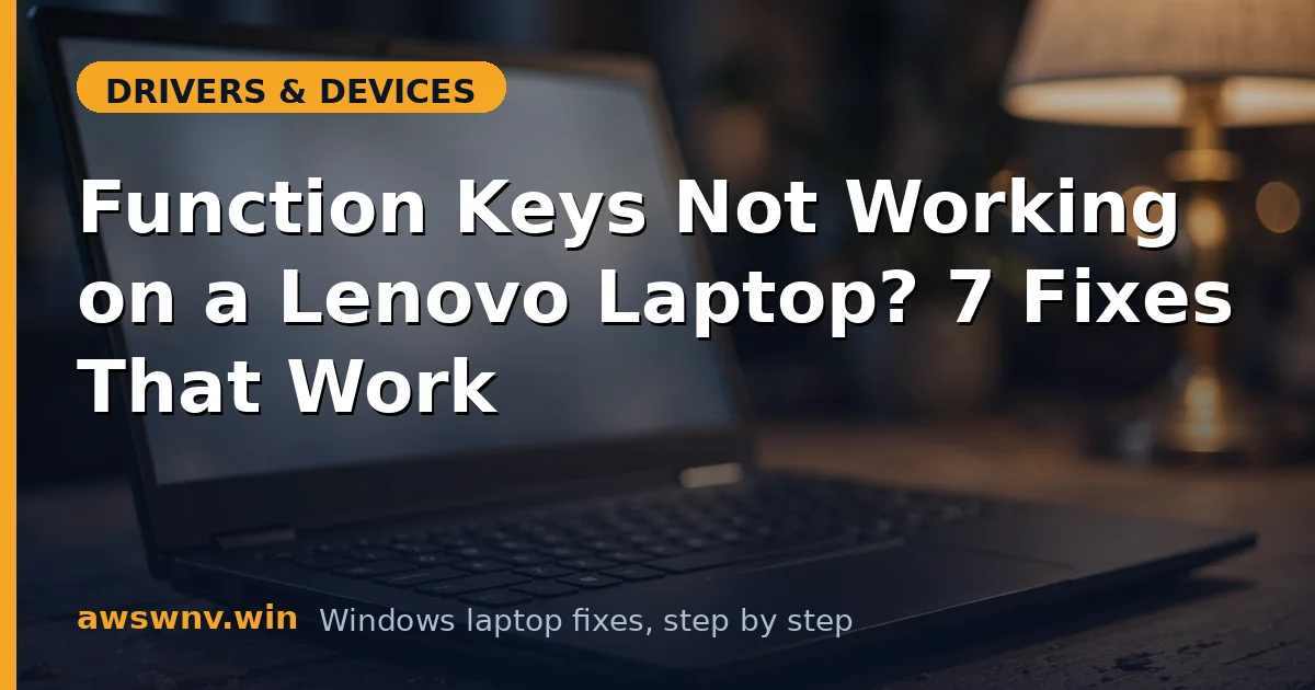 Function Keys Not Working on a Lenovo Laptop? 7 Fixes That Work