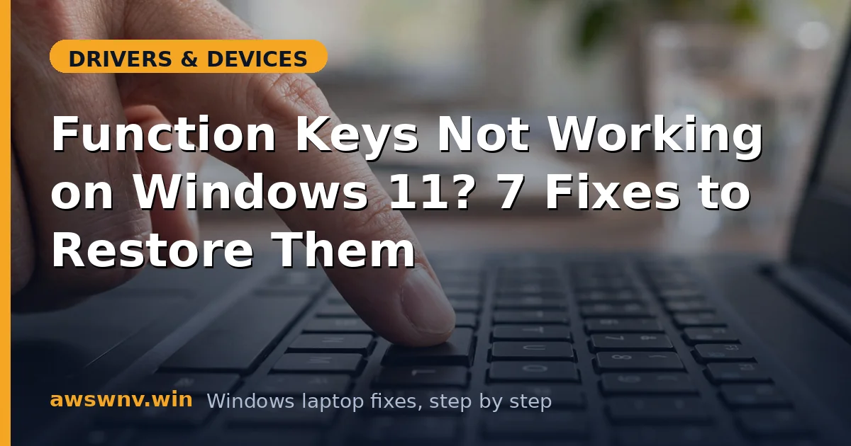 Function Keys Not Working on Windows 11? 7 Fixes to Restore Them