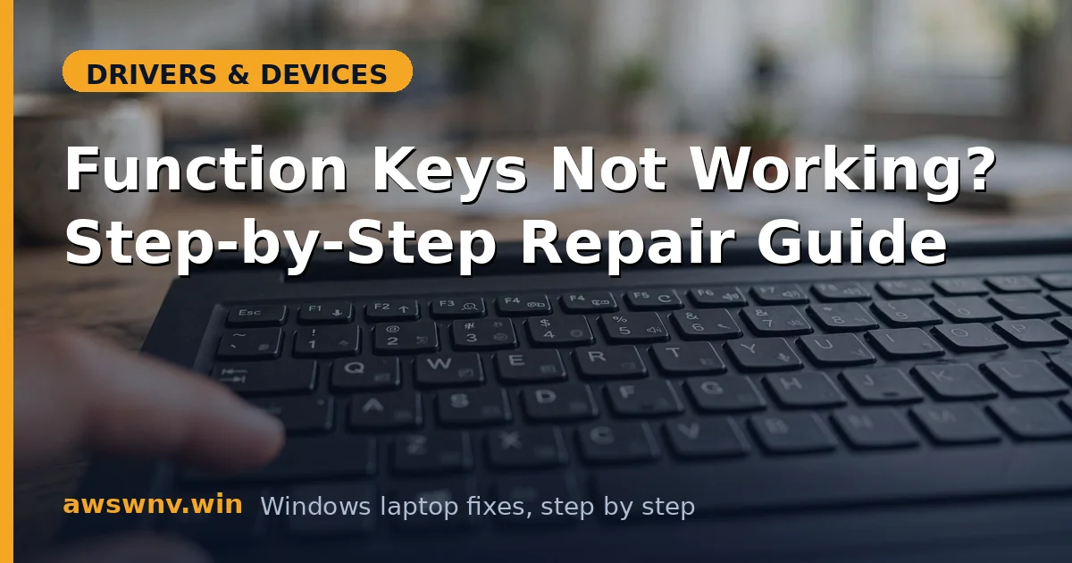 Function Keys Not Working? Step-by-Step Repair Guide