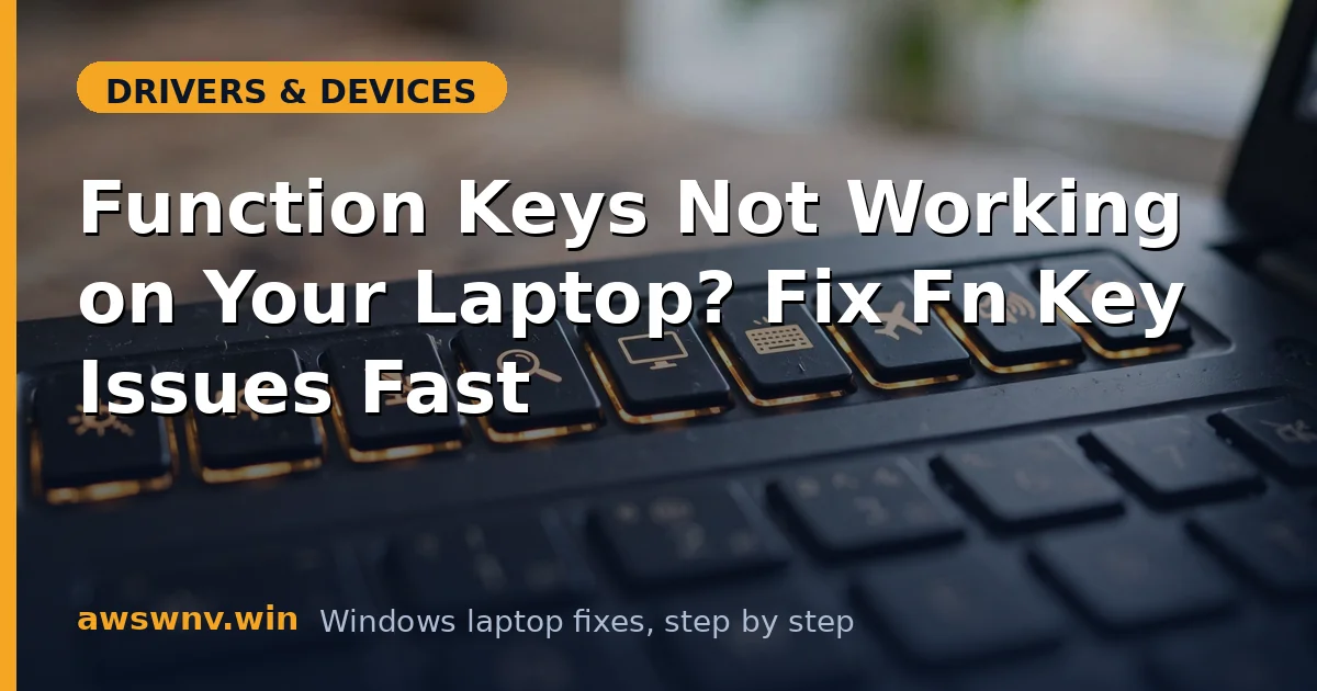 Function Keys Not Working on Your Laptop? Fix Fn Key Issues Fast