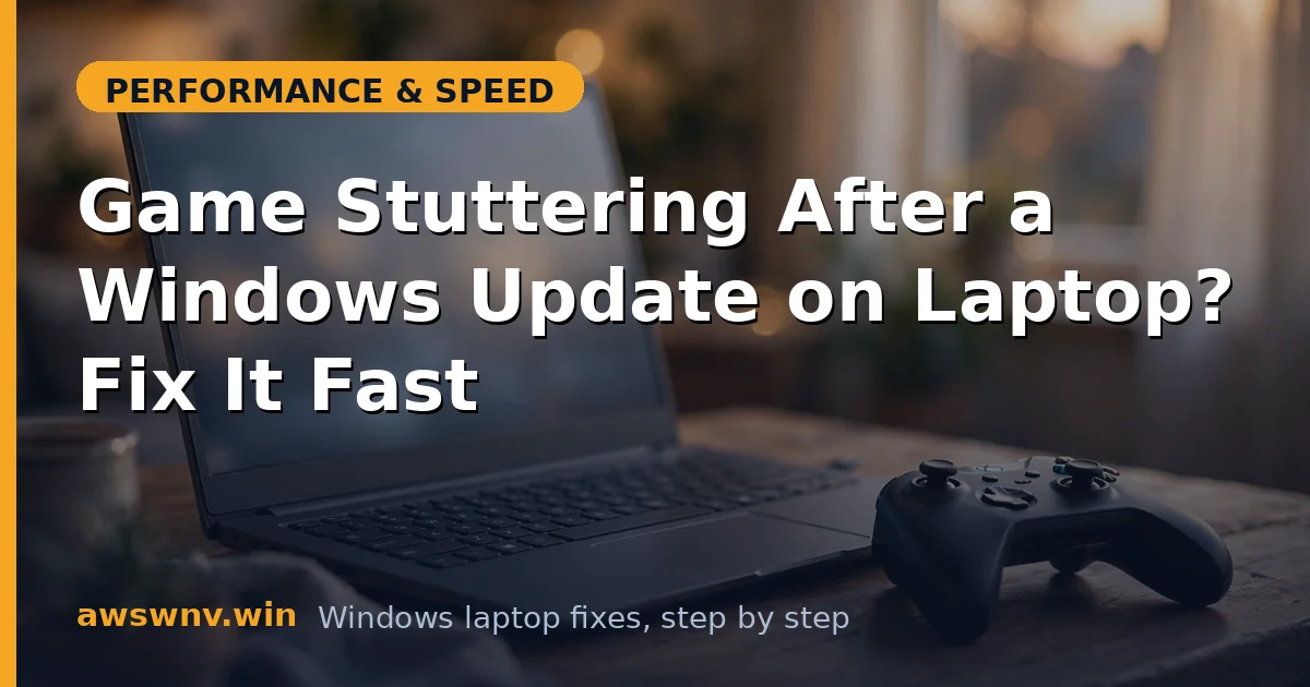 Game Stuttering After a Windows Update on Laptop? Fix It Fast