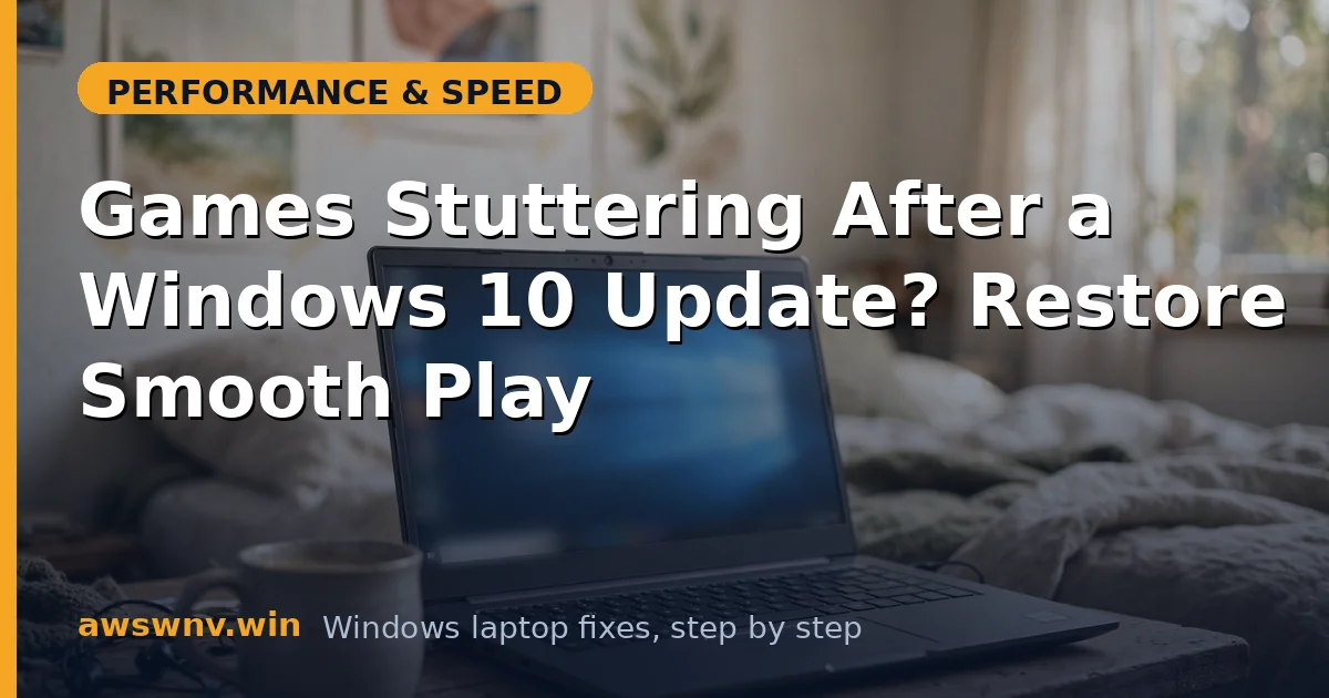 Games Stuttering After a Windows 10 Update? Restore Smooth Play