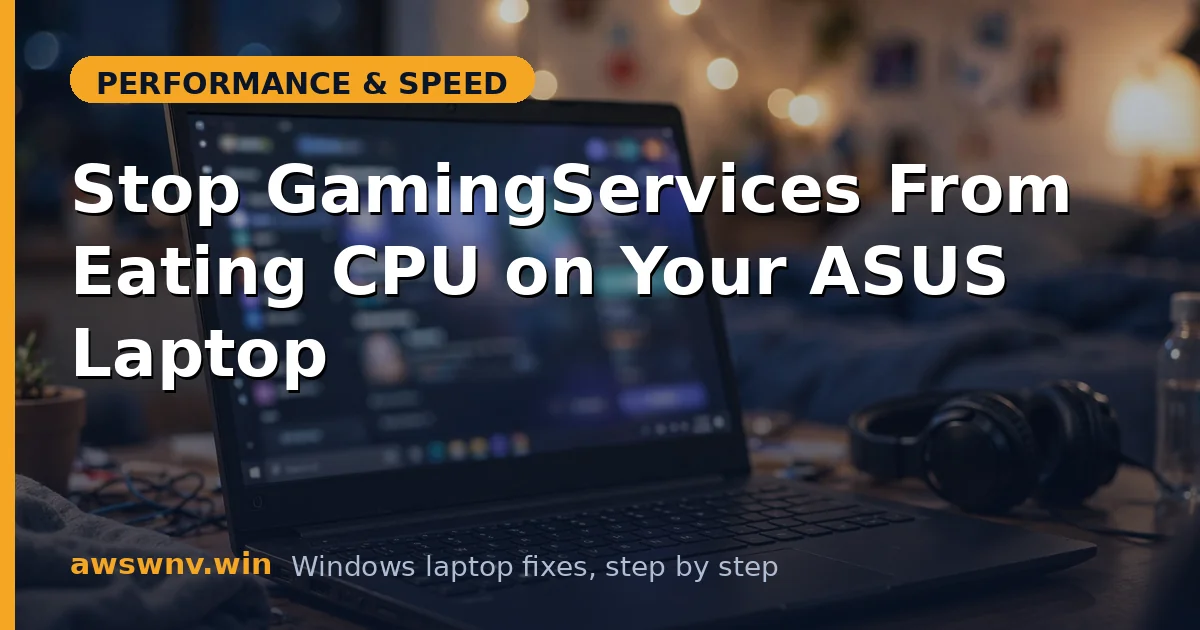 Stop GamingServices From Eating CPU on Your ASUS Laptop
