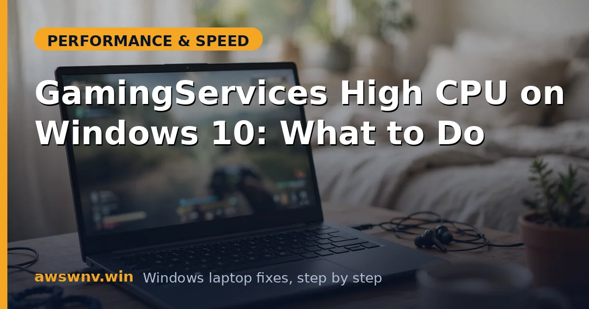GamingServices High CPU on Windows 10: What to Do