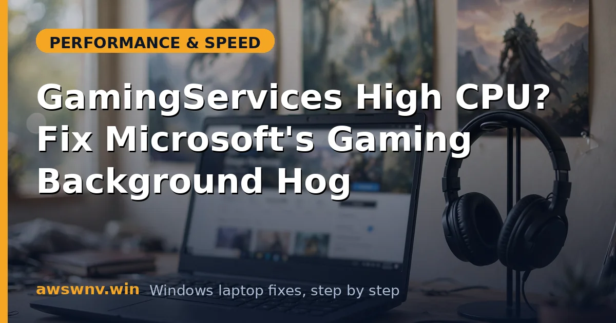 GamingServices High CPU? Fix Microsoft's Gaming Background Hog