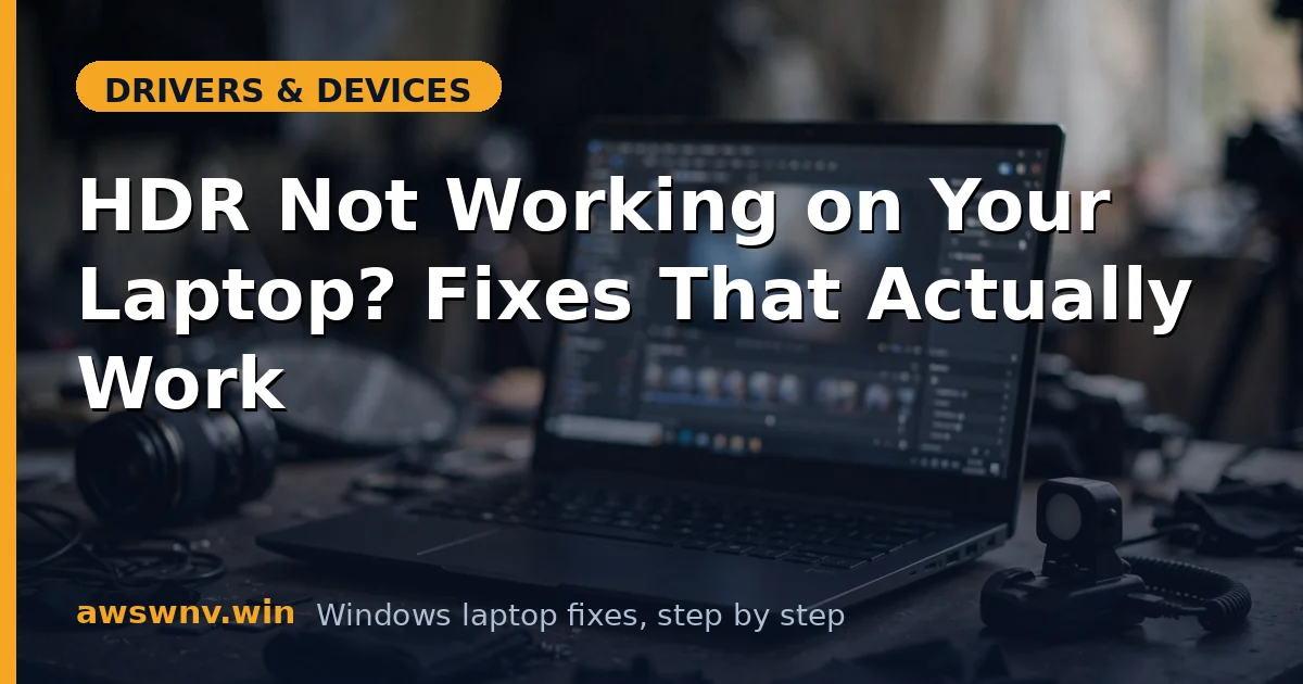 HDR Not Working on Your Laptop? Fixes That Actually Work