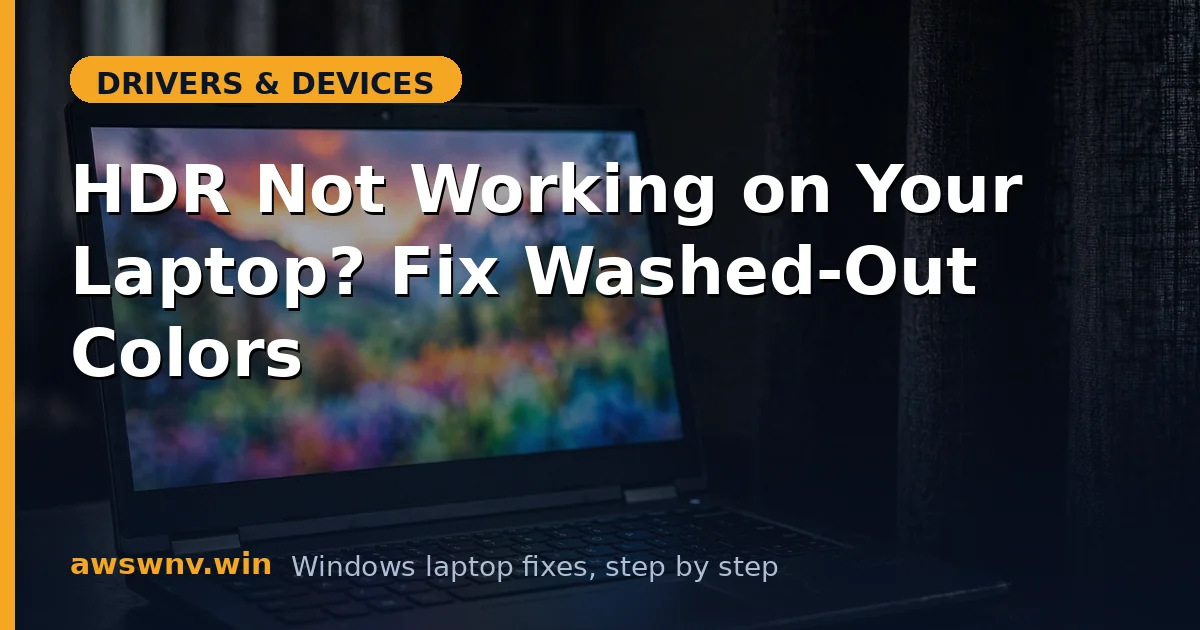 HDR Not Working on Your Laptop? Fix Washed-Out Colors