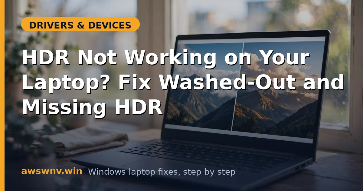 HDR Not Working on Your Laptop? Fix Washed-Out and Missing HDR