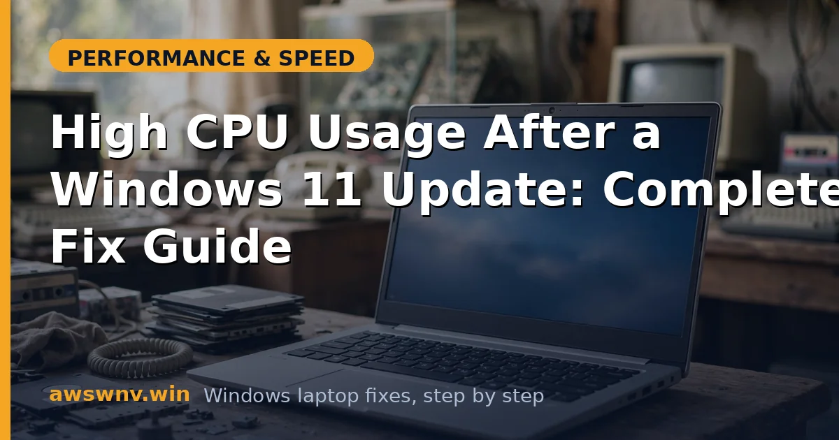 High CPU Usage After a Windows 11 Update: Complete Fix Guide