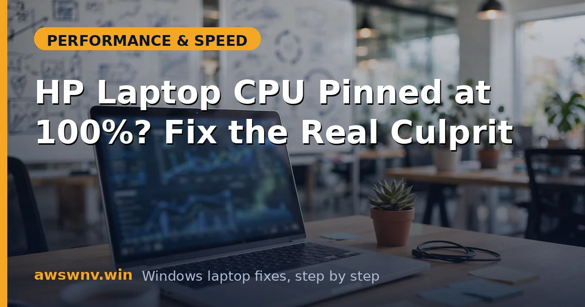 HP Laptop CPU Pinned at 100%? Fix the Real Culprit
