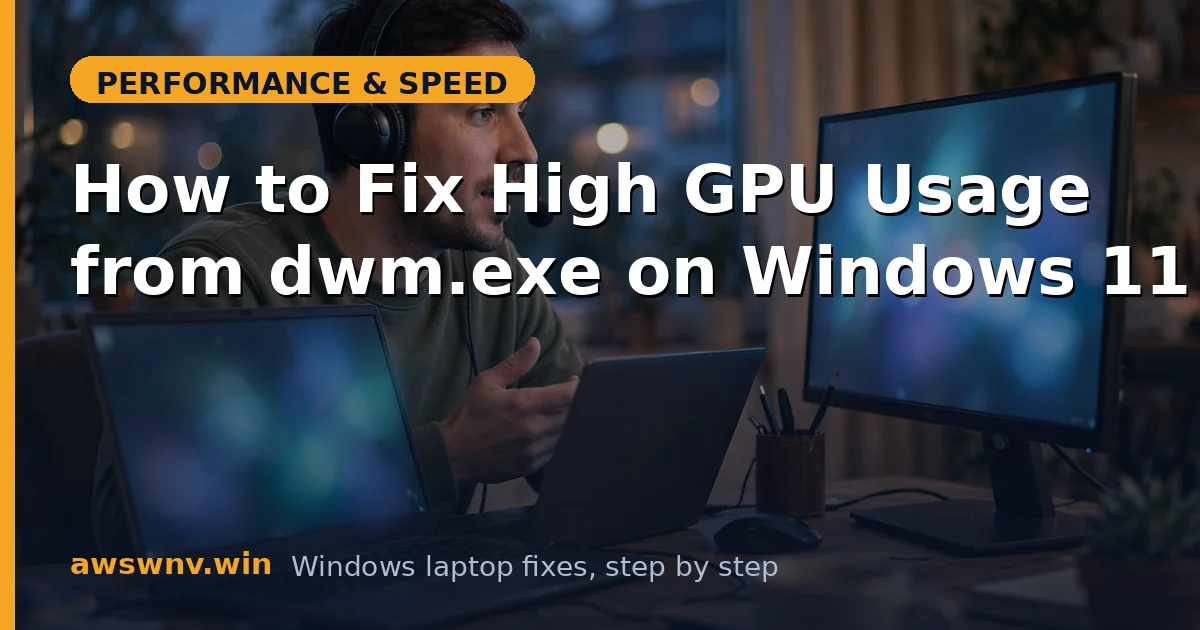 How to Fix High GPU Usage from dwm.exe on Windows 11