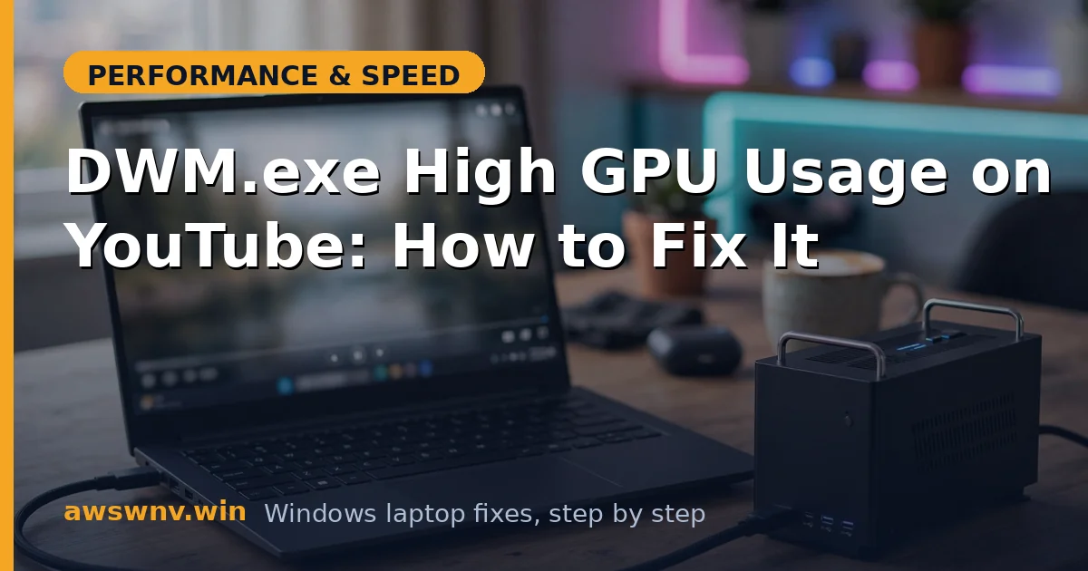 DWM.exe High GPU Usage on YouTube: How to Fix It