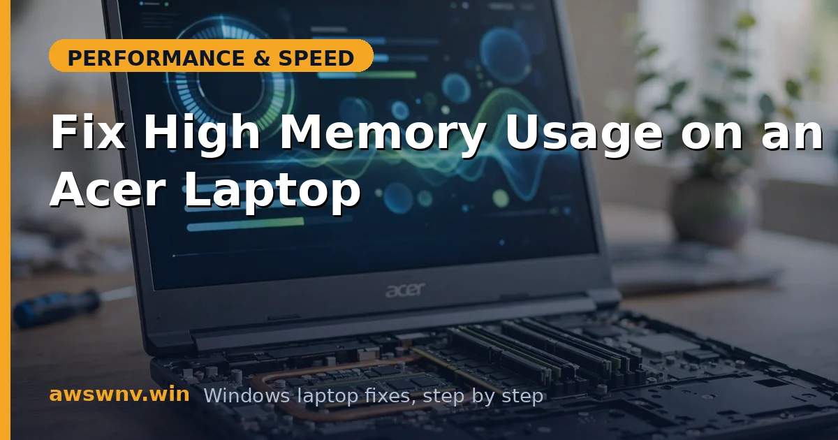 Fix High Memory Usage on an Acer Laptop
