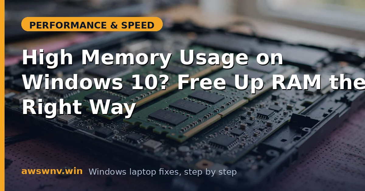 High Memory Usage on Windows 10? Free Up RAM the Right Way