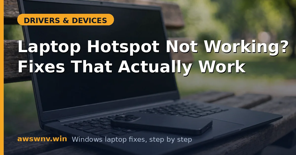 Laptop Hotspot Not Working? Fixes That Actually Work