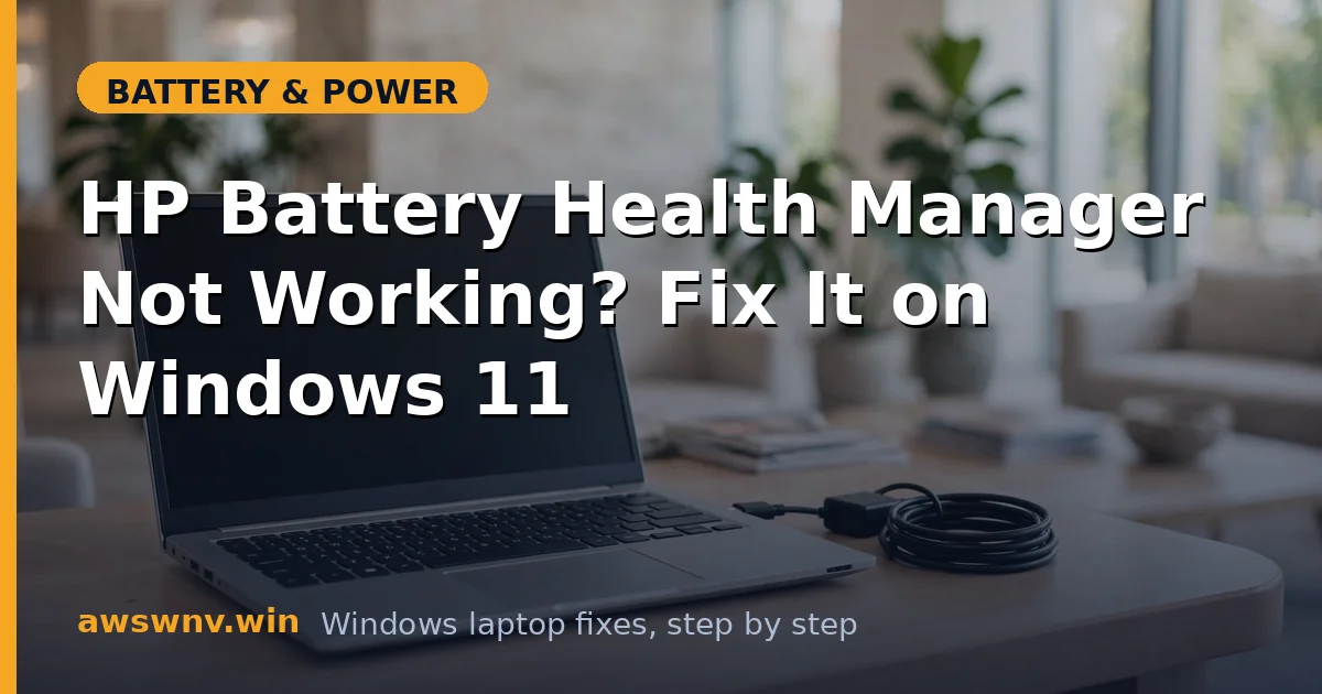 HP Battery Health Manager Not Working? Fix It on Windows 11