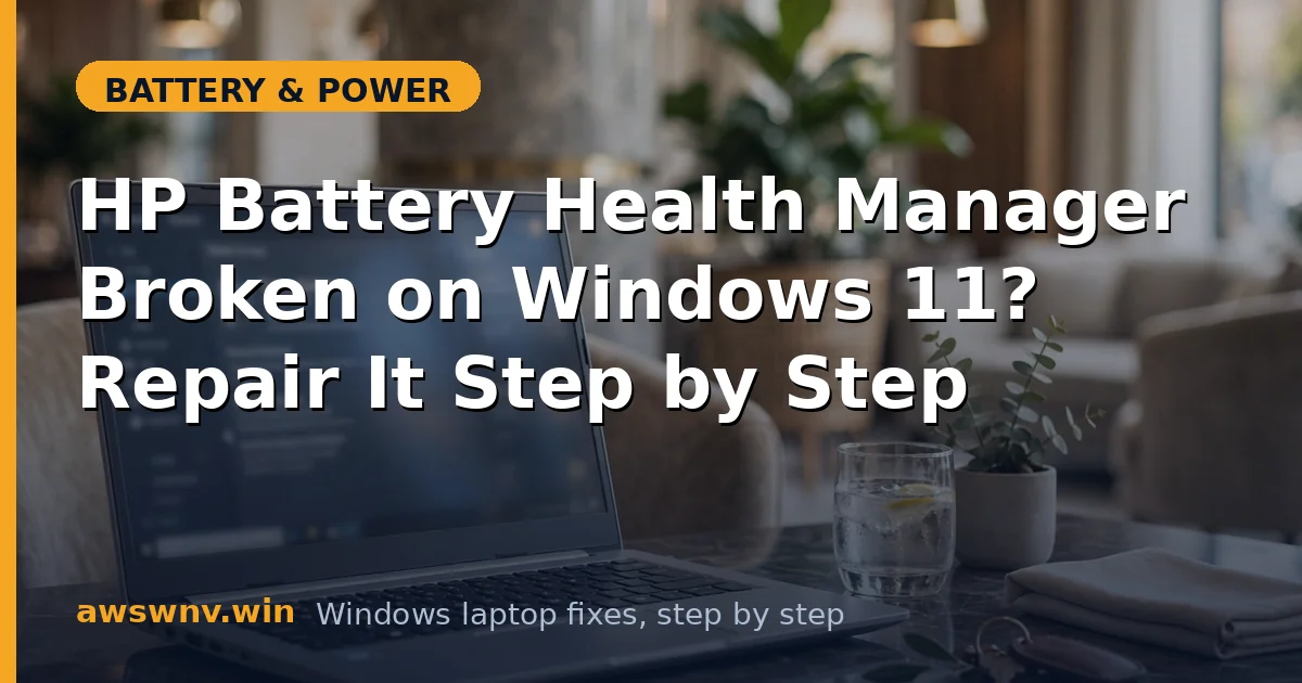 HP Battery Health Manager Broken on Windows 11? Repair It Step by Step