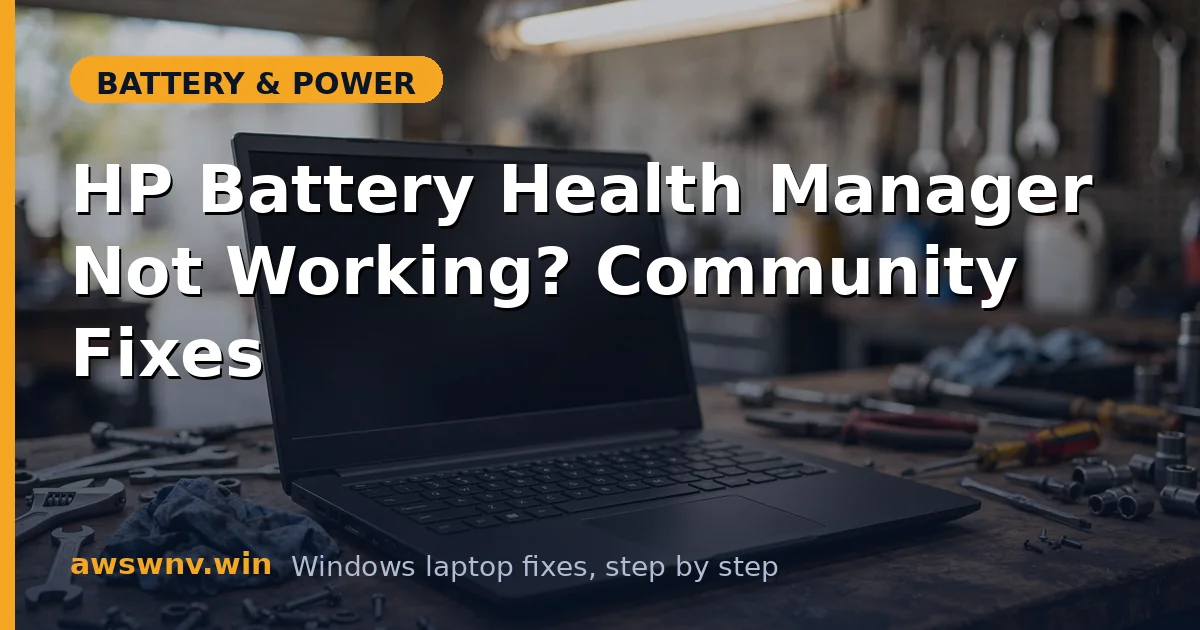 HP Battery Health Manager Not Working? Community Fixes