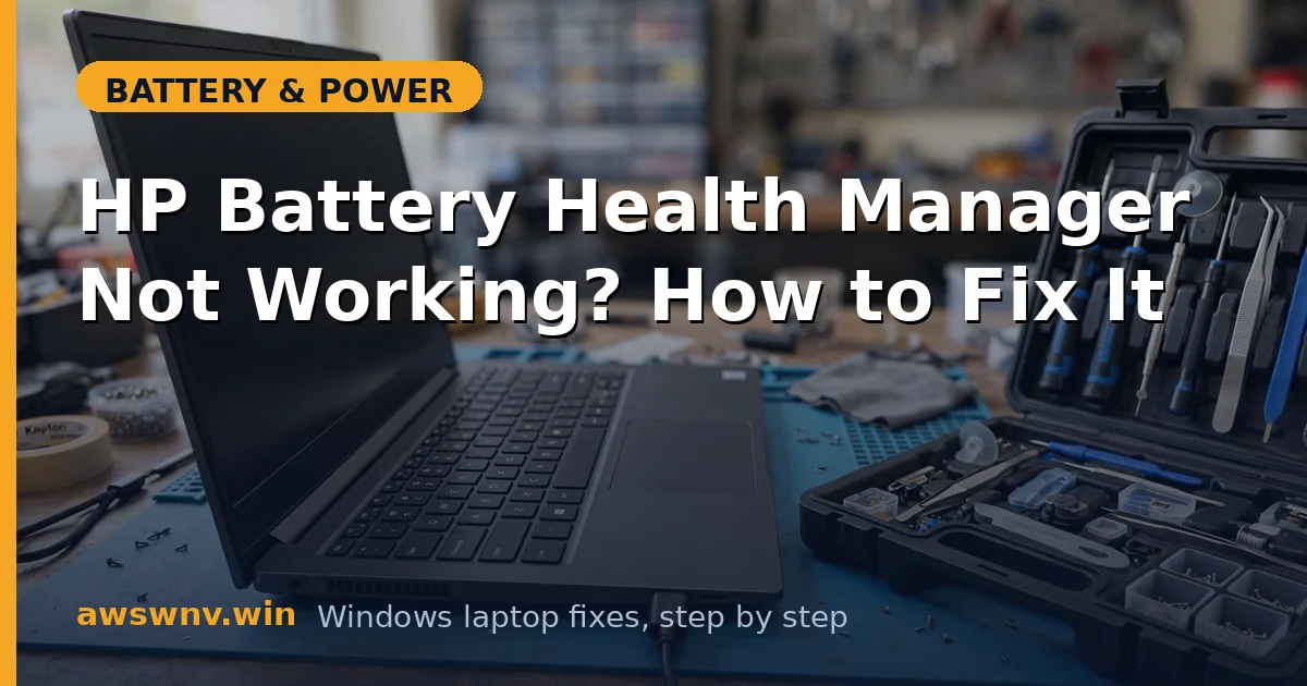 HP Battery Health Manager Not Working? How to Fix It