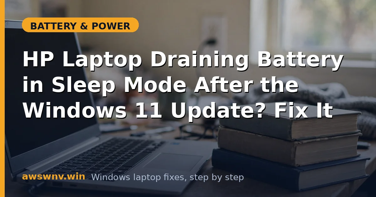 HP Laptop Draining Battery in Sleep Mode After the Windows 11 Update? Fix It