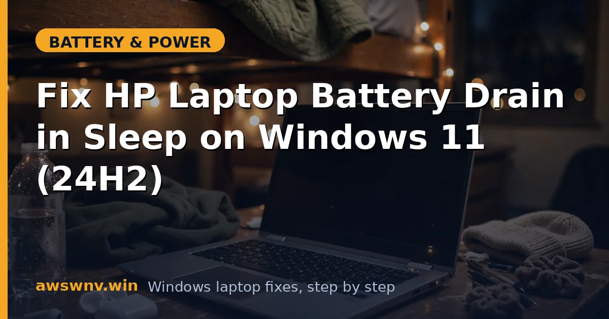 Fix HP Laptop Battery Drain in Sleep on Windows 11 (24H2)