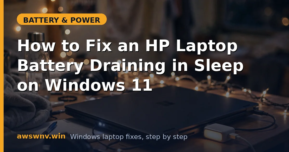 How to Fix an HP Laptop Battery Draining in Sleep on Windows 11