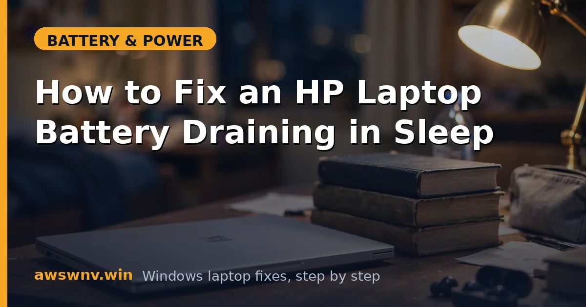 How to Fix an HP Laptop Battery Draining in Sleep