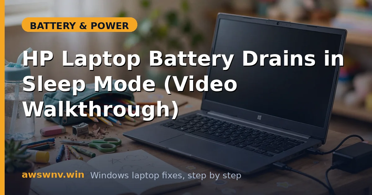 HP Laptop Battery Drains in Sleep Mode (Video Walkthrough)