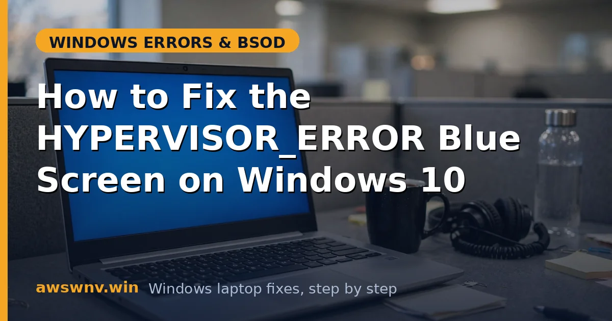 How to Fix the HYPERVISOR_ERROR Blue Screen on Windows 10