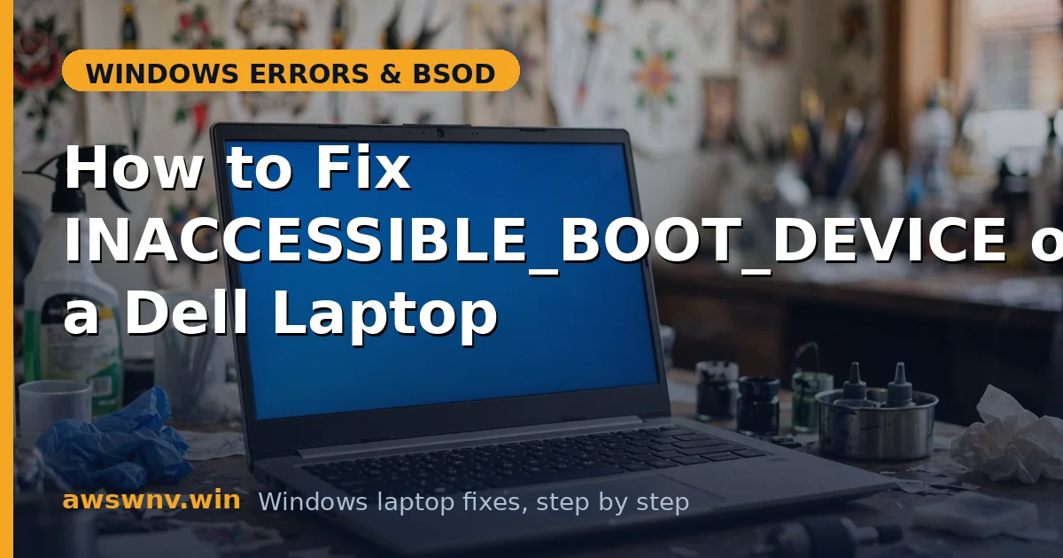 How to Fix INACCESSIBLE_BOOT_DEVICE on a Dell Laptop