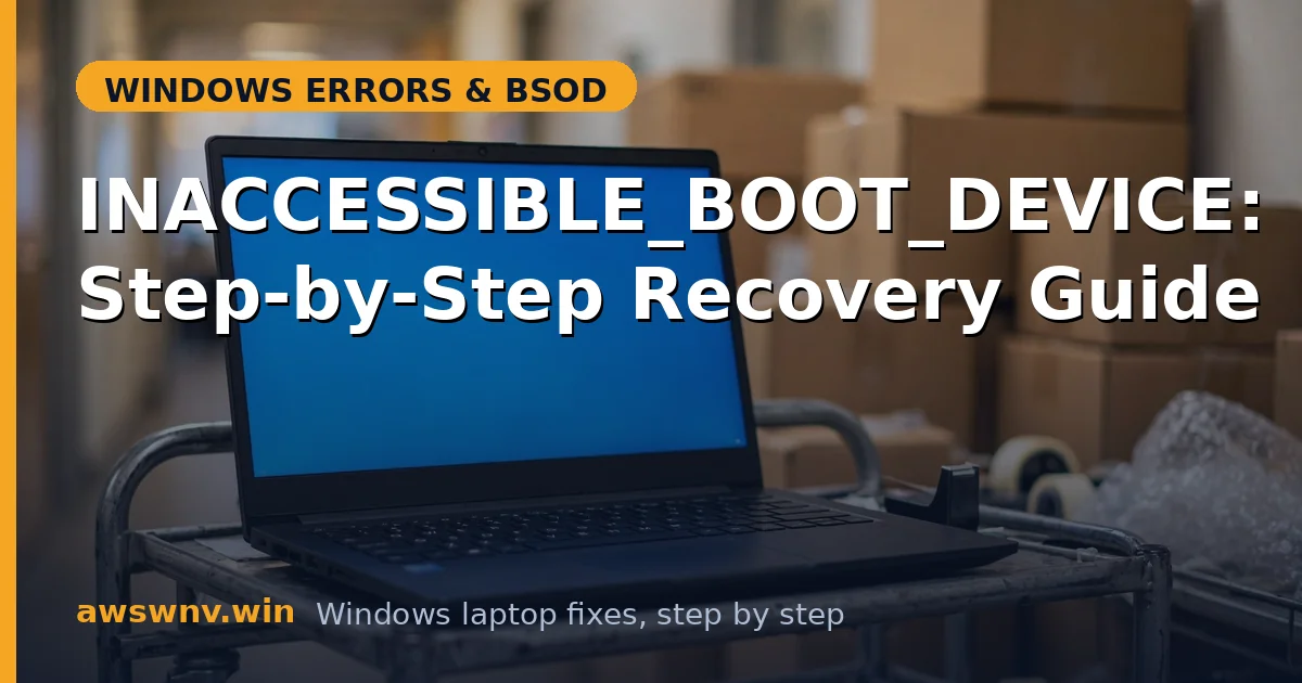 INACCESSIBLE_BOOT_DEVICE: Step-by-Step Recovery Guide