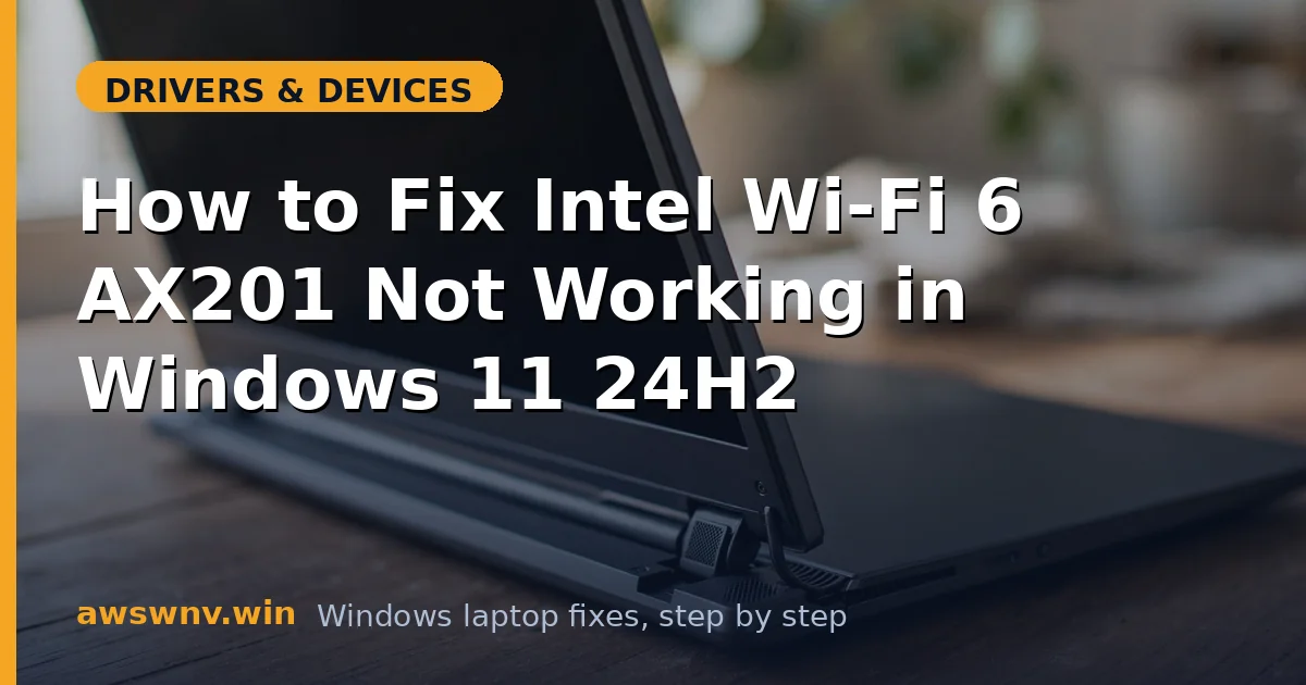 How to Fix Intel Wi-Fi 6 AX201 Not Working in Windows 11 24H2