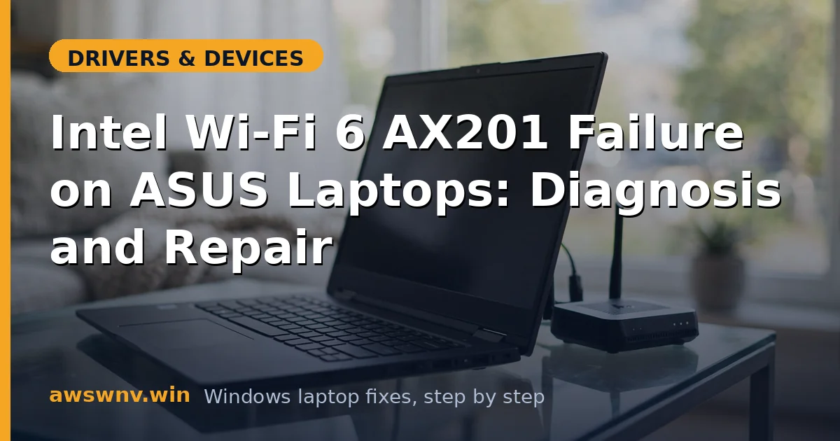Intel Wi-Fi 6 AX201 Failure on ASUS Laptops: Diagnosis and Repair