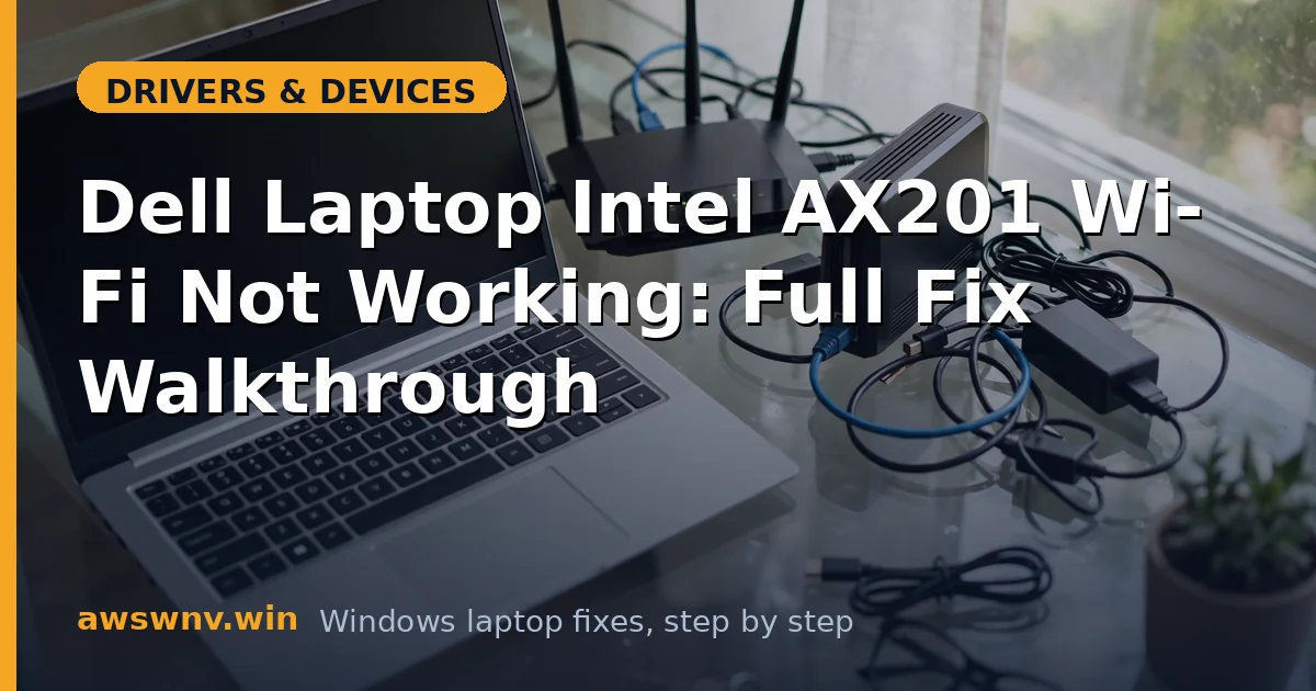 Dell Laptop Intel AX201 Wi-Fi Not Working: Full Fix Walkthrough