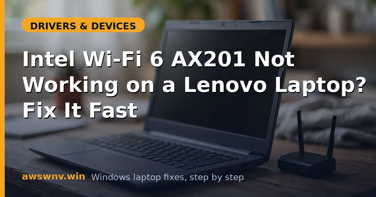 Intel Wi-Fi 6 AX201 Not Working on a Lenovo Laptop? Fix It Fast