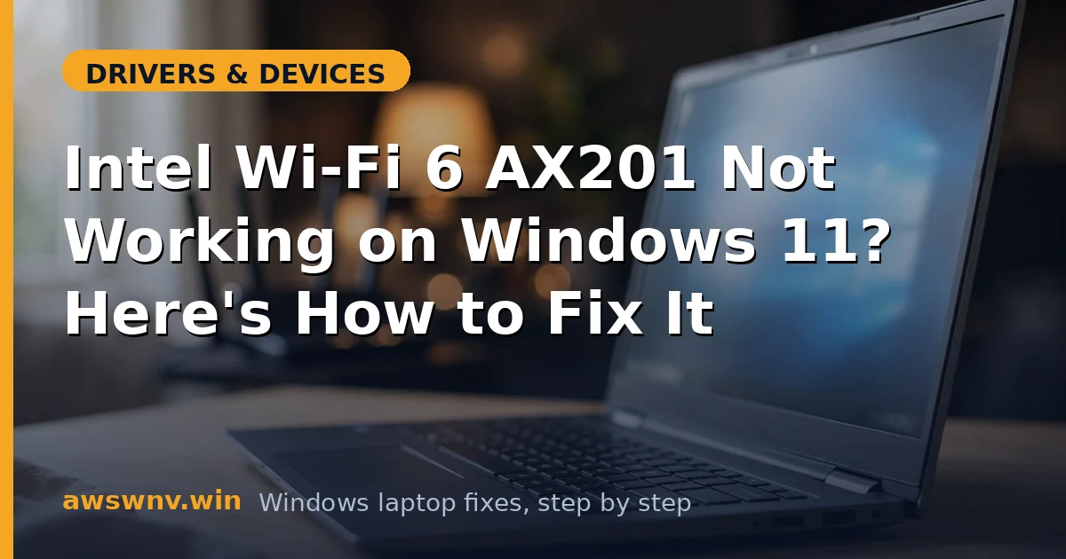 Intel Wi-Fi 6 AX201 Not Working on Windows 11? Here's How to Fix It