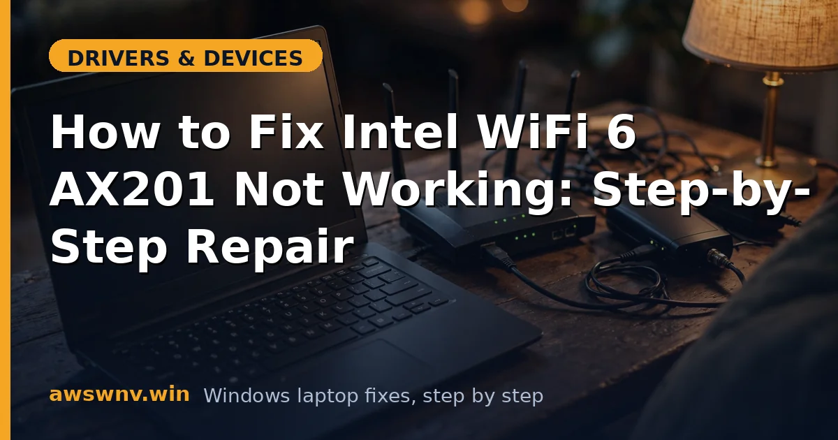 How to Fix Intel WiFi 6 AX201 Not Working: Step-by-Step Repair